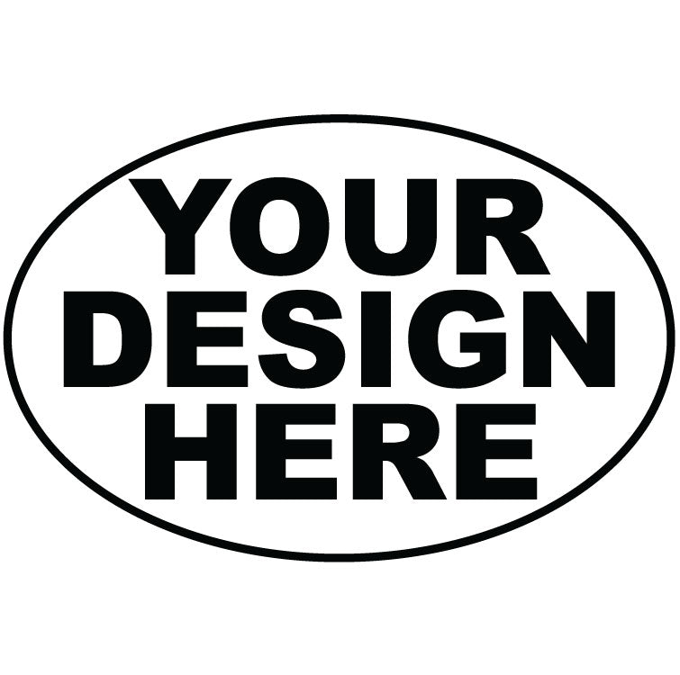 Custom Vinyl Oval Sticker Printing Service